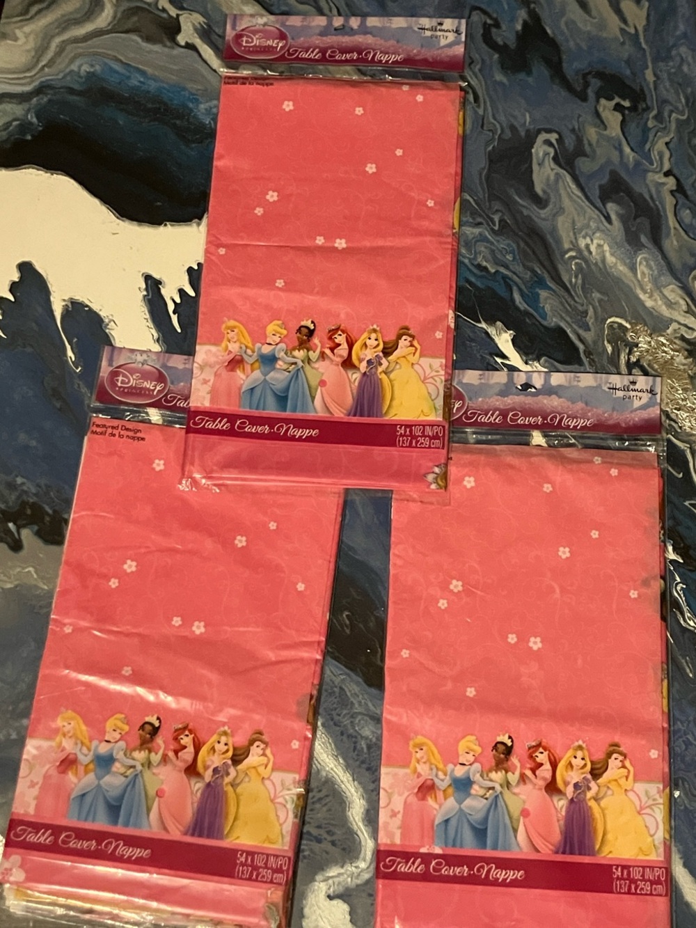Disney Princess themed Party Table Covers - Pack of 3